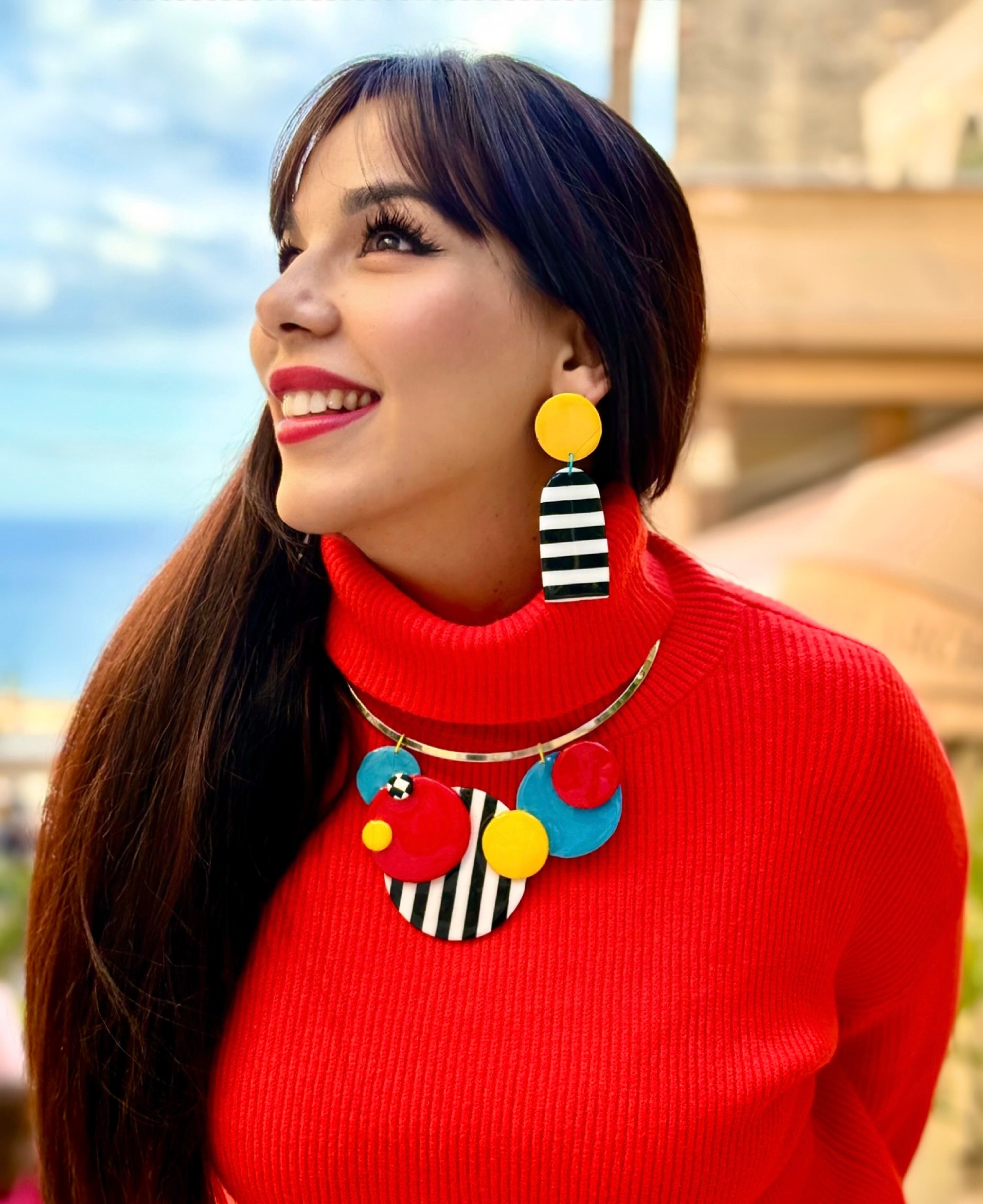 Pop art 80 set collana e orecchini