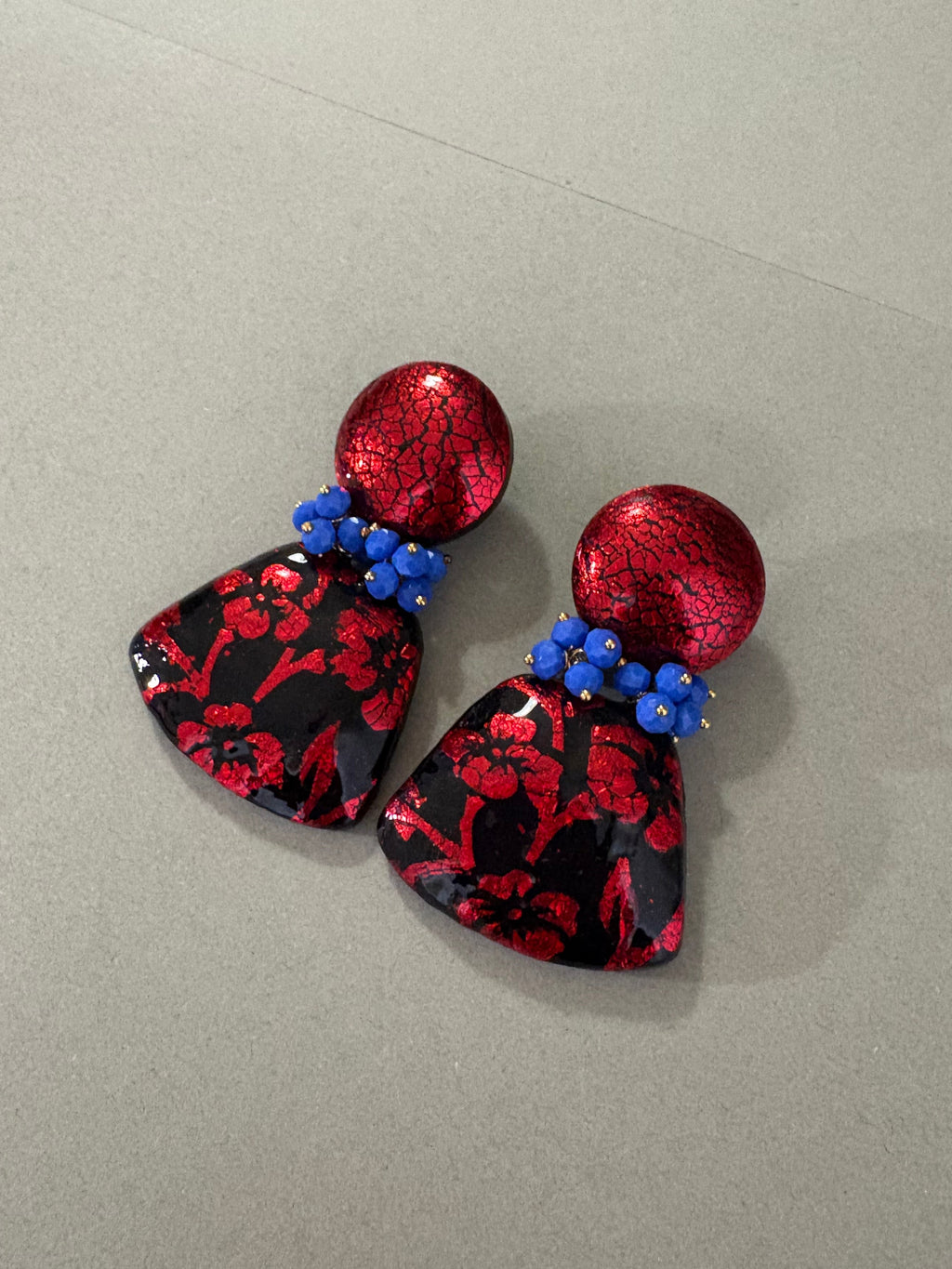 Orecchini Barocca Rouge et Noir