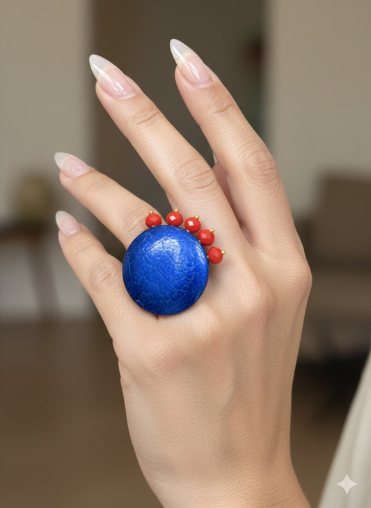 Anello Cracklè fuoco e mare