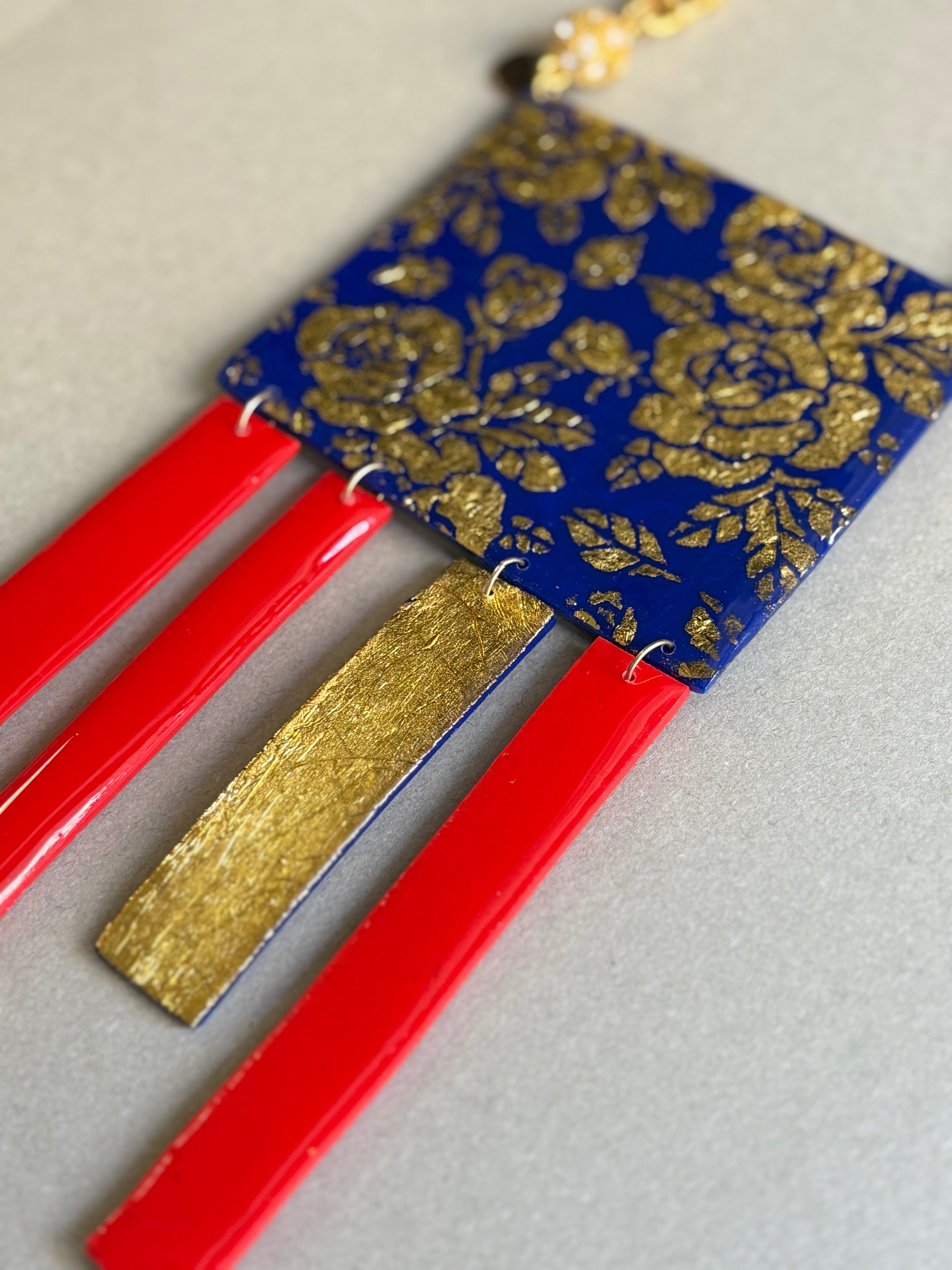 Collana Barocca Floreale con pendenti