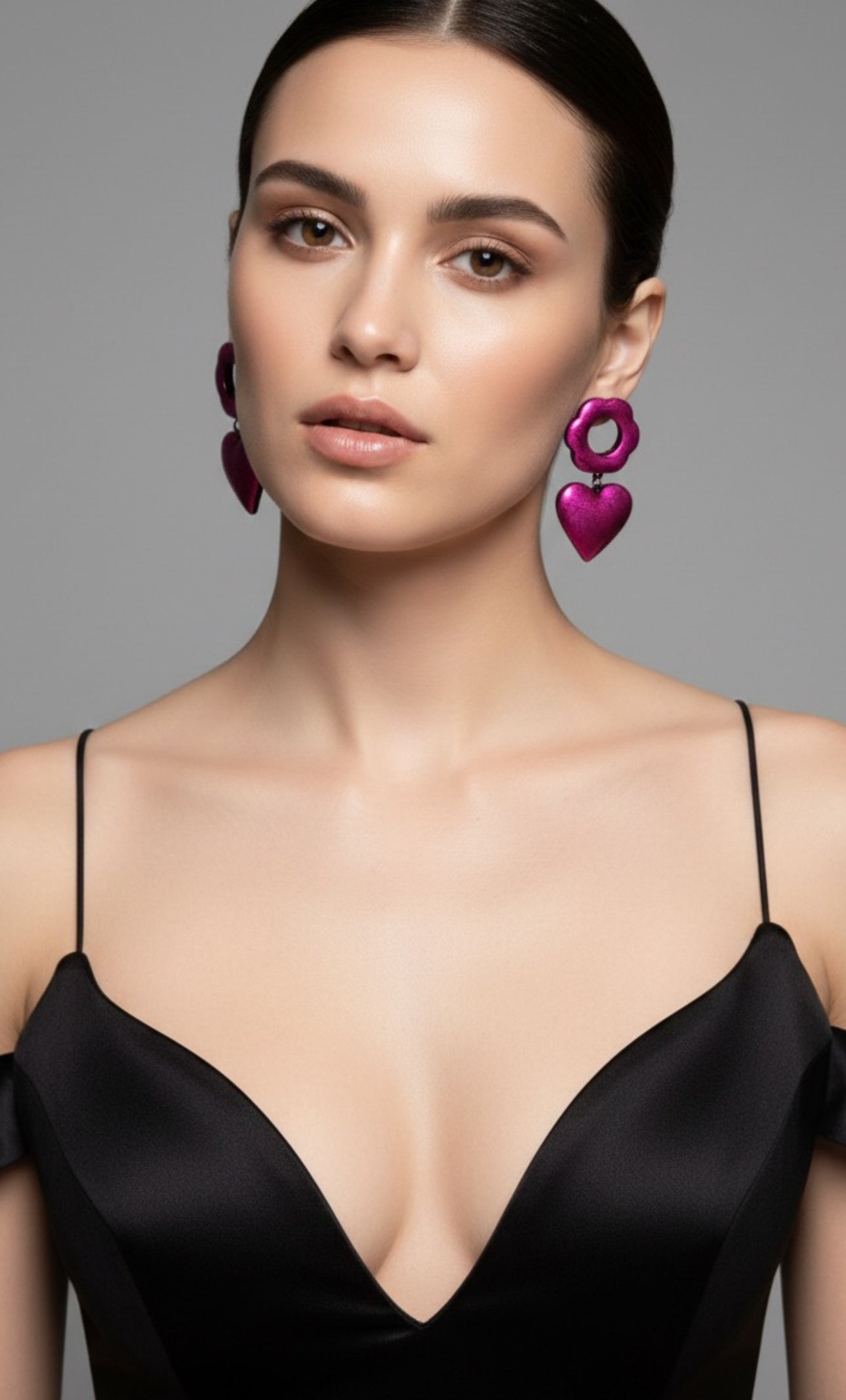 Orecchini fucsia linea Cracklè