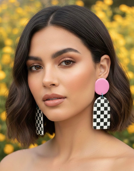 Orecchini Sveva a scacchi