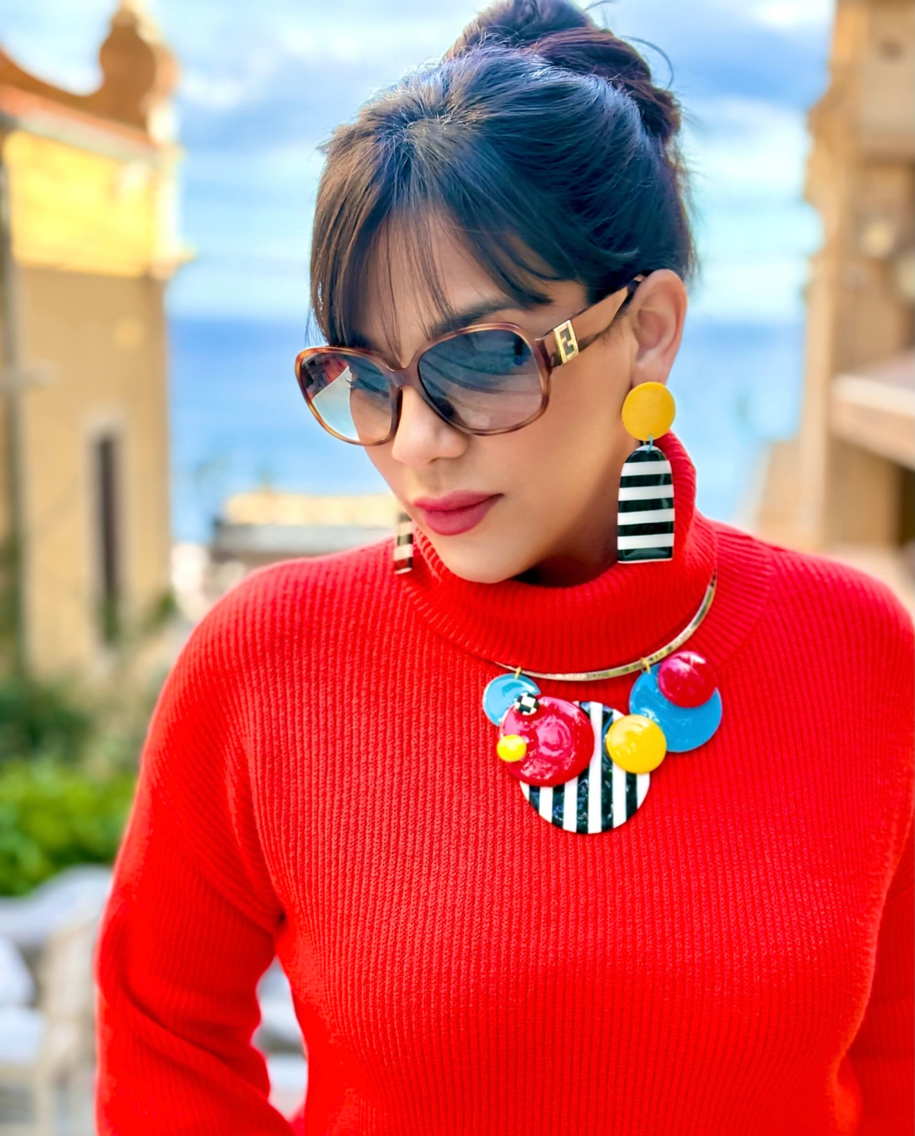 Pop art 80 set collana e orecchini