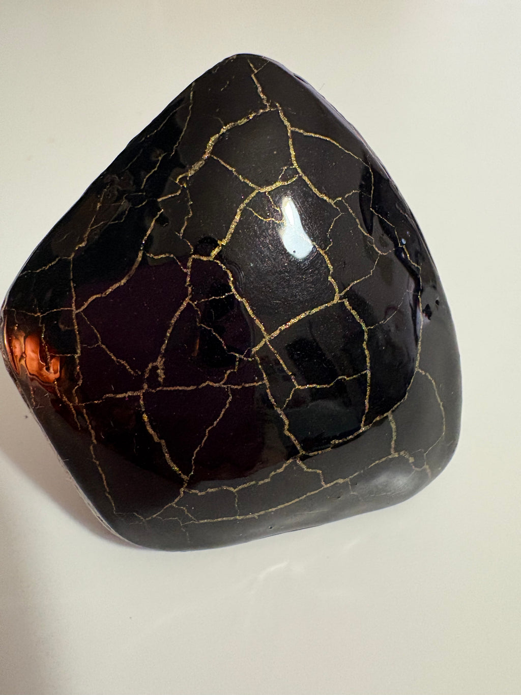 Anello cracklè noir