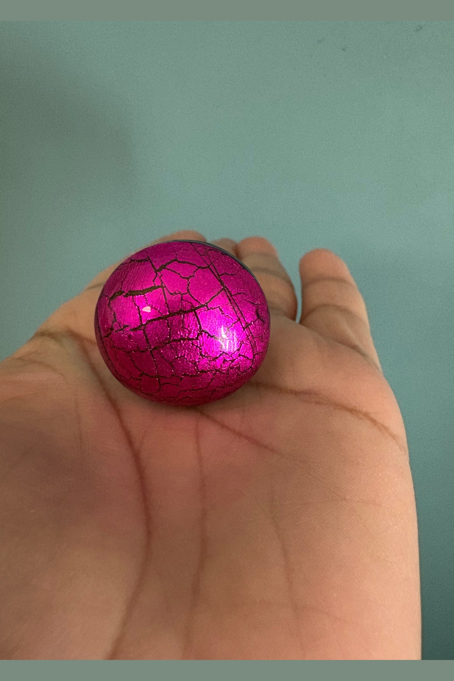 Anello Cracklè fucsia