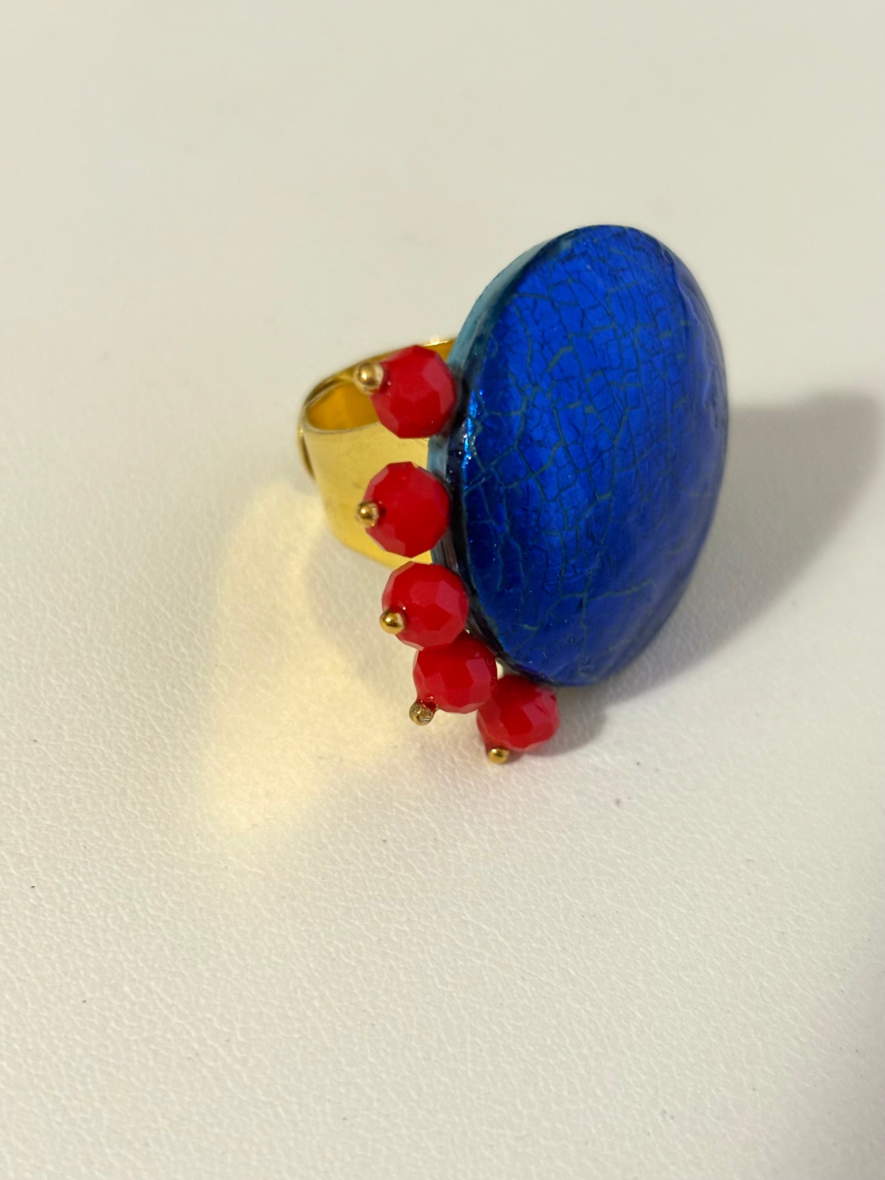 Anello Cracklè fuoco e mare