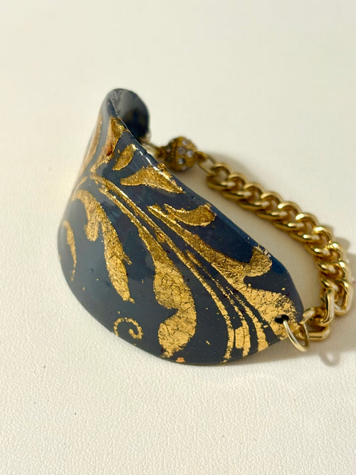 Bracciale Barocca grigio e oro