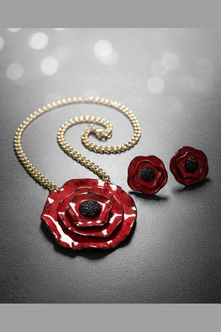 Collana Papaveri Rossi