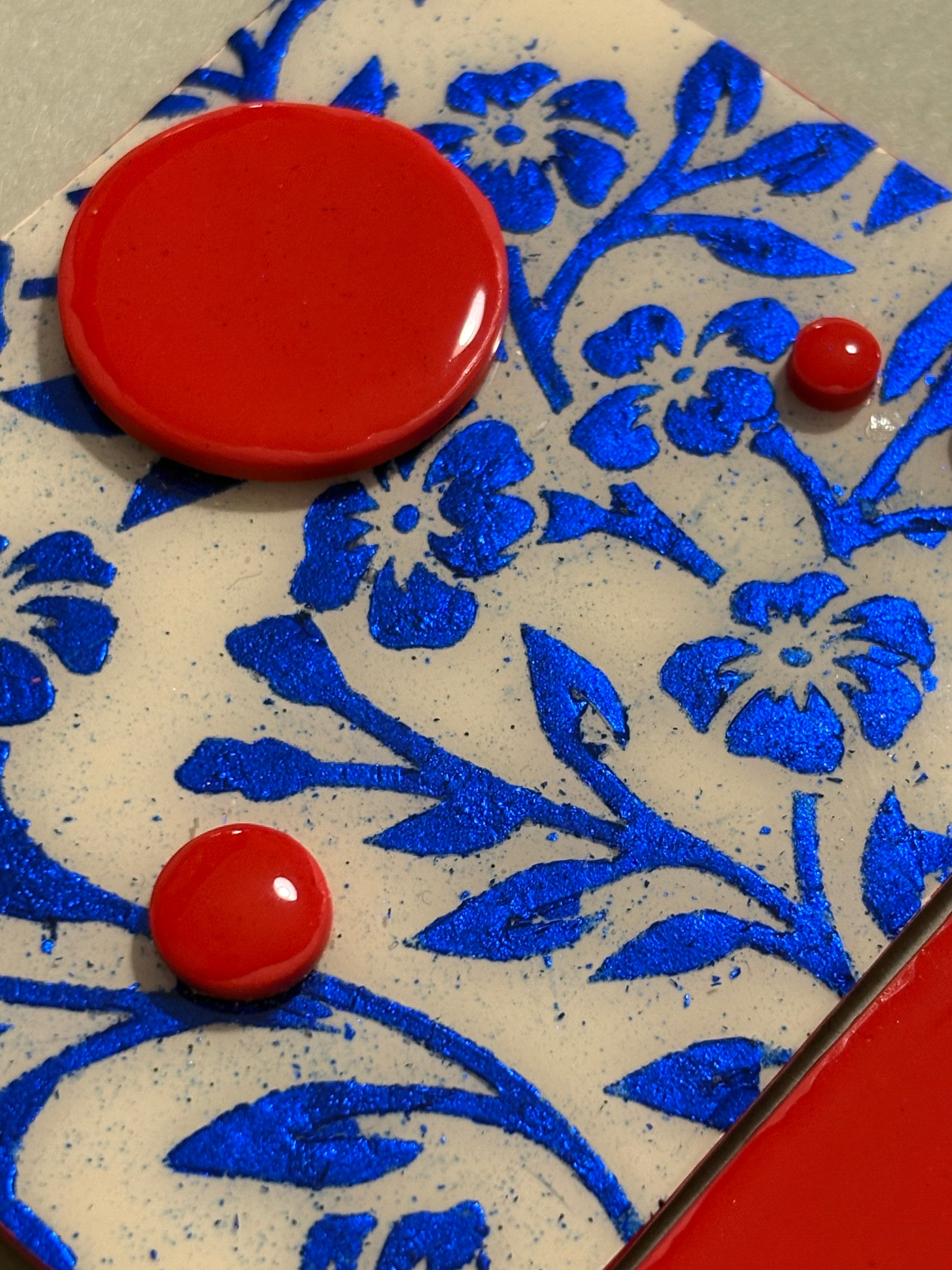 Collana flowers Avorio e Blu