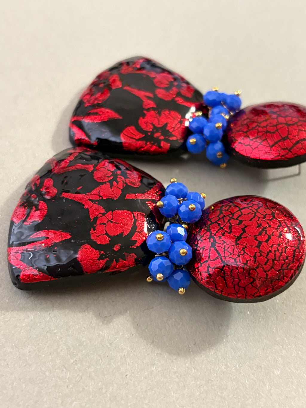 Orecchini Barocca Rouge et Noir