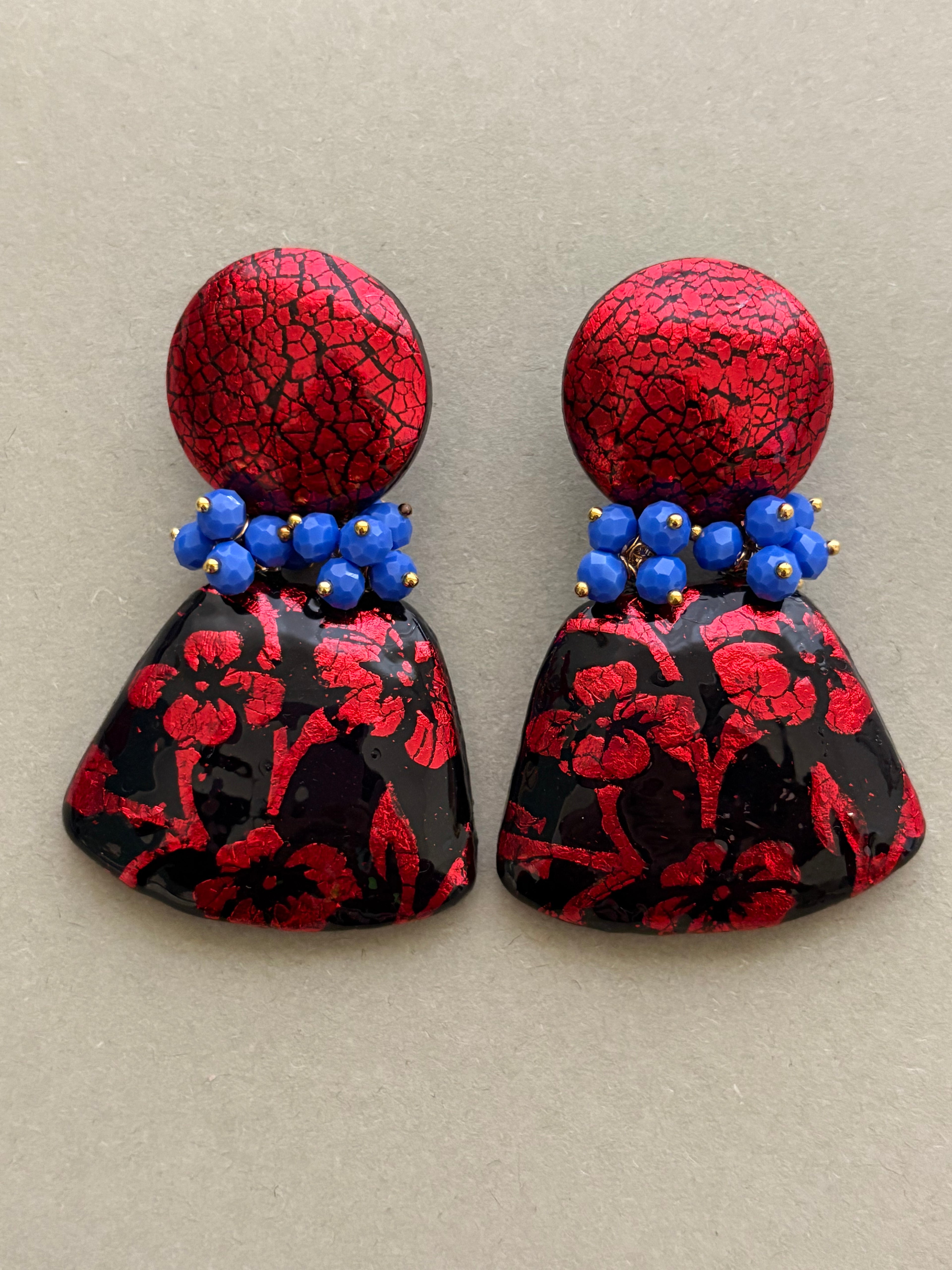 Orecchini Barocca Rouge et Noir