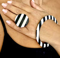 Set Bracciale e Anello Black and White