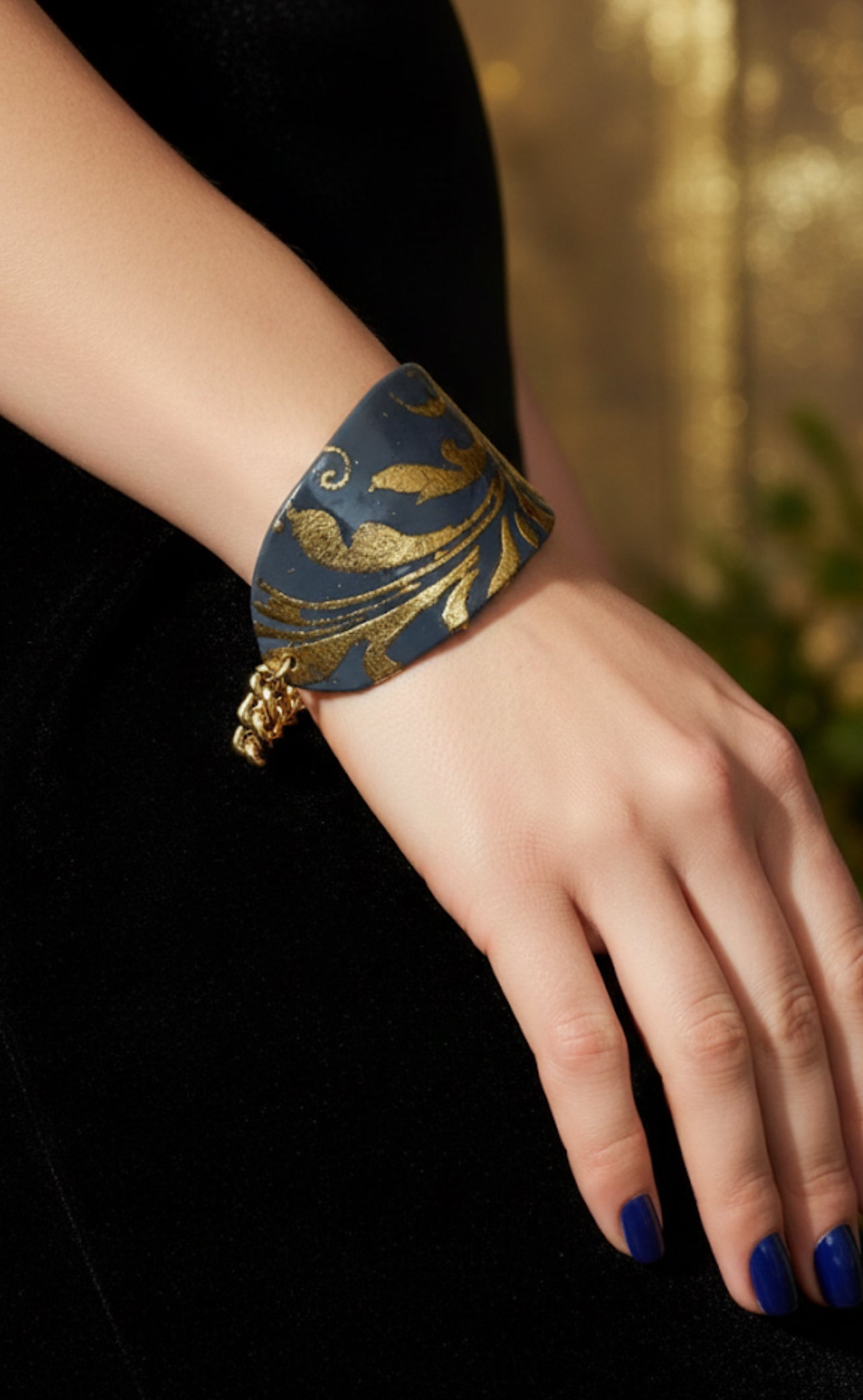 Bracciale Barocca grigio e oro