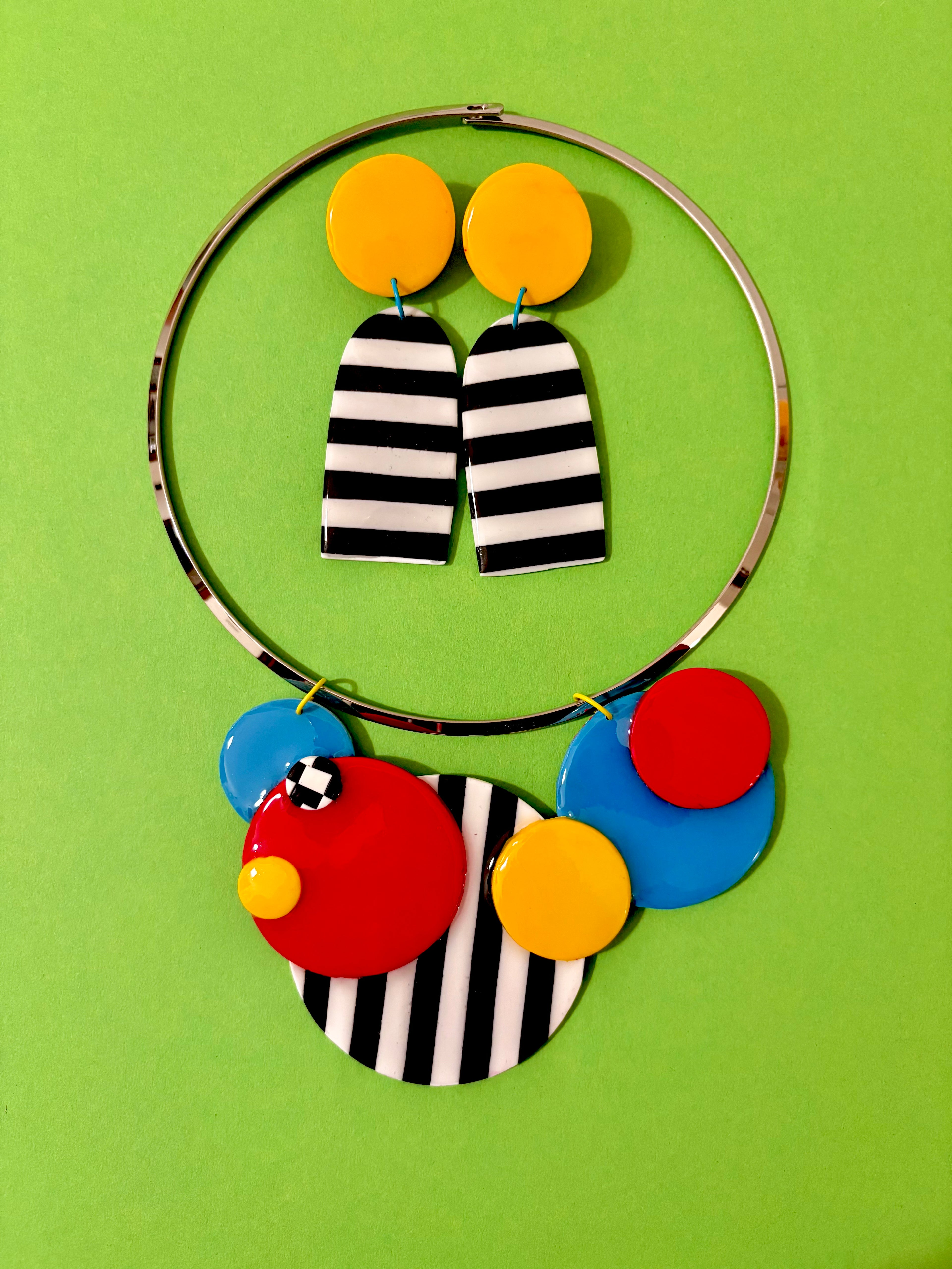 Pop art 80 set collana e orecchini