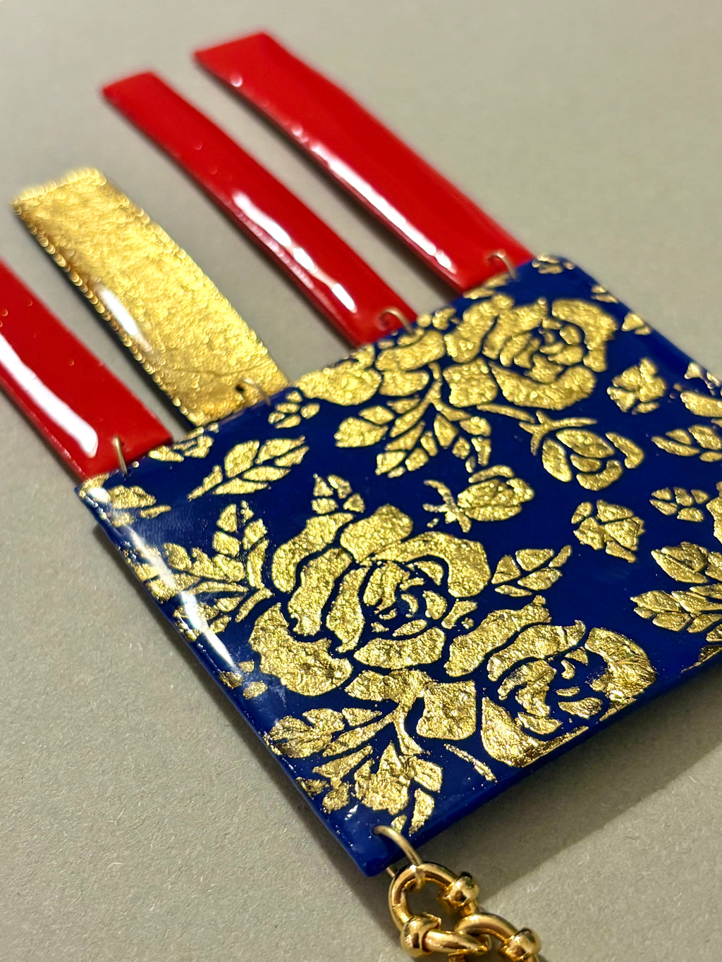 Collana Barocca Floreale con pendenti