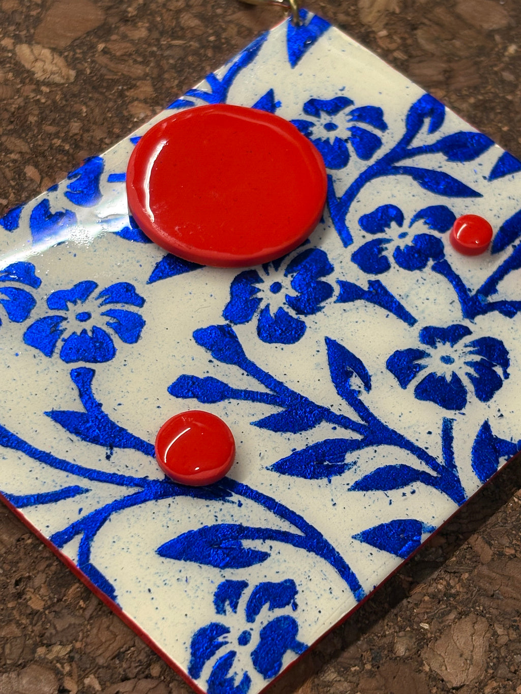 Collana flowers Avorio e Blu