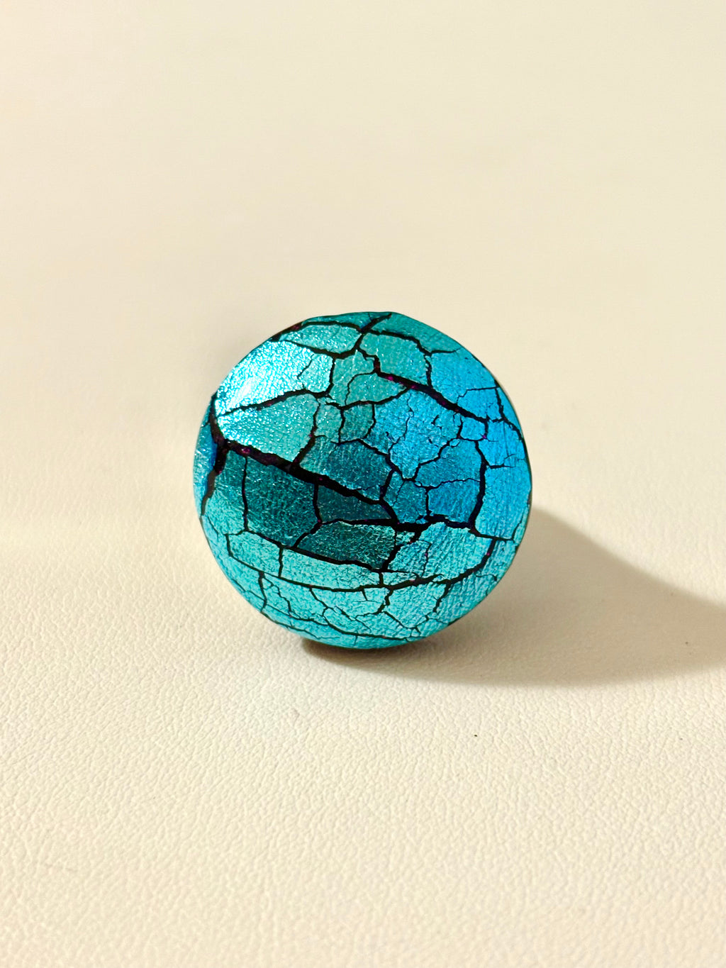 Anello Cracklè turchese