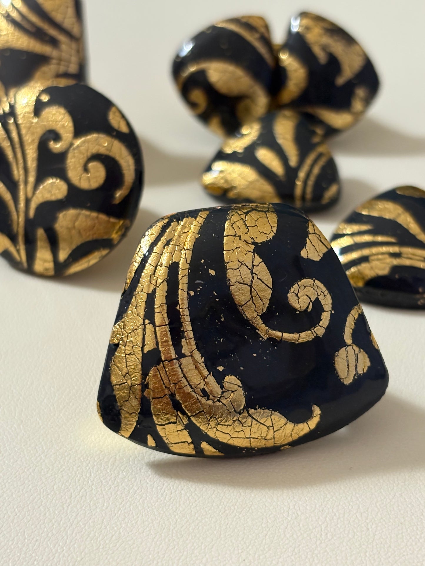 Anello Barocca Grigio e Oro