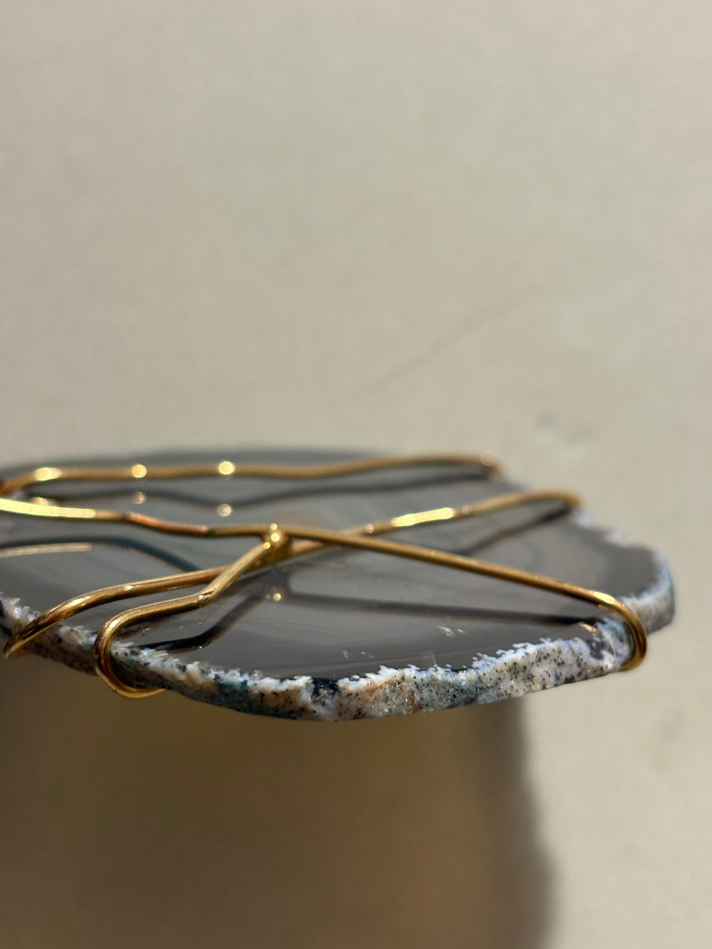 Collana Agata verde e Rodio