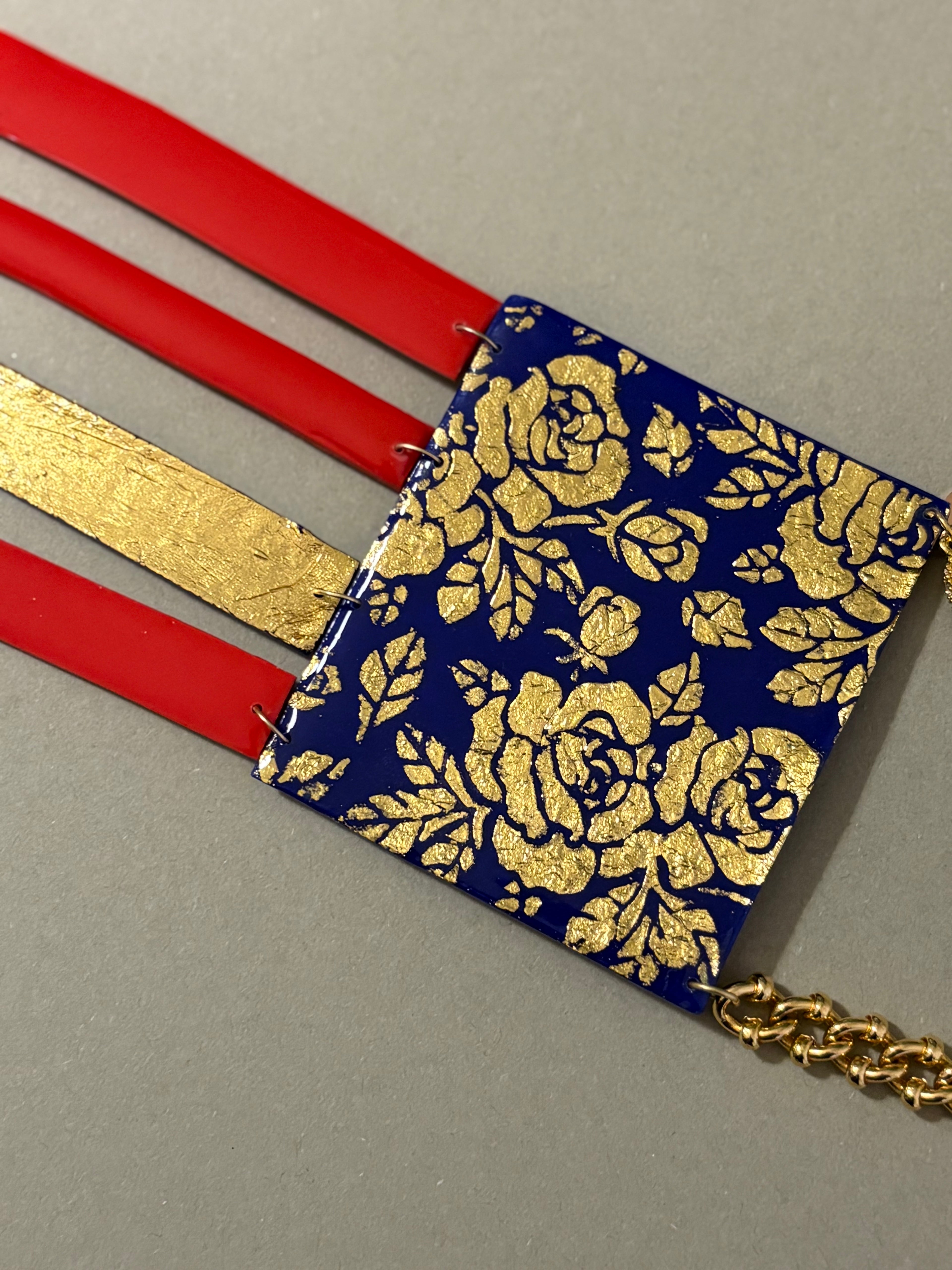 Collana Barocca Floreale con pendenti