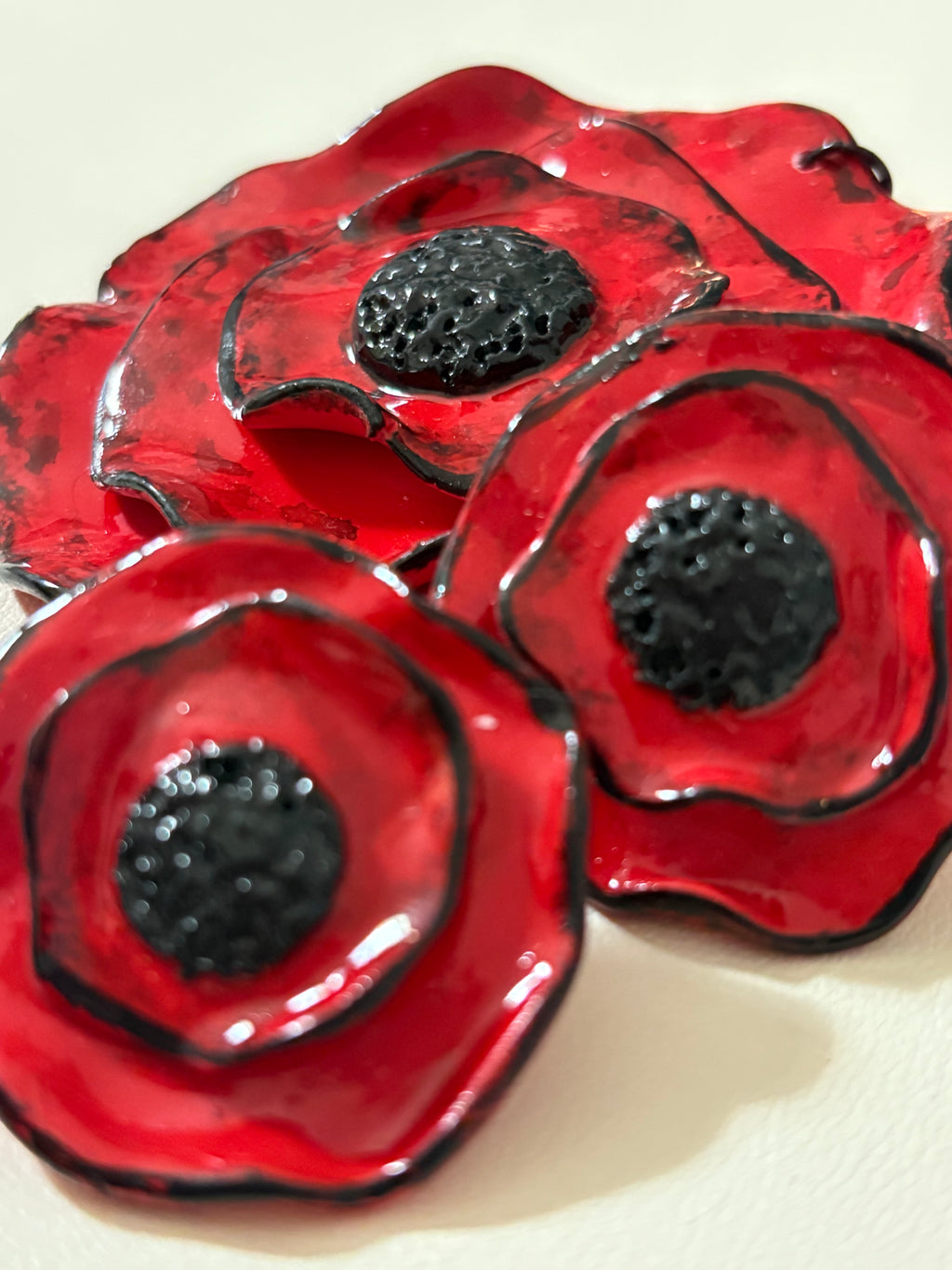 Set collana e orecchini Papaveri Rossi