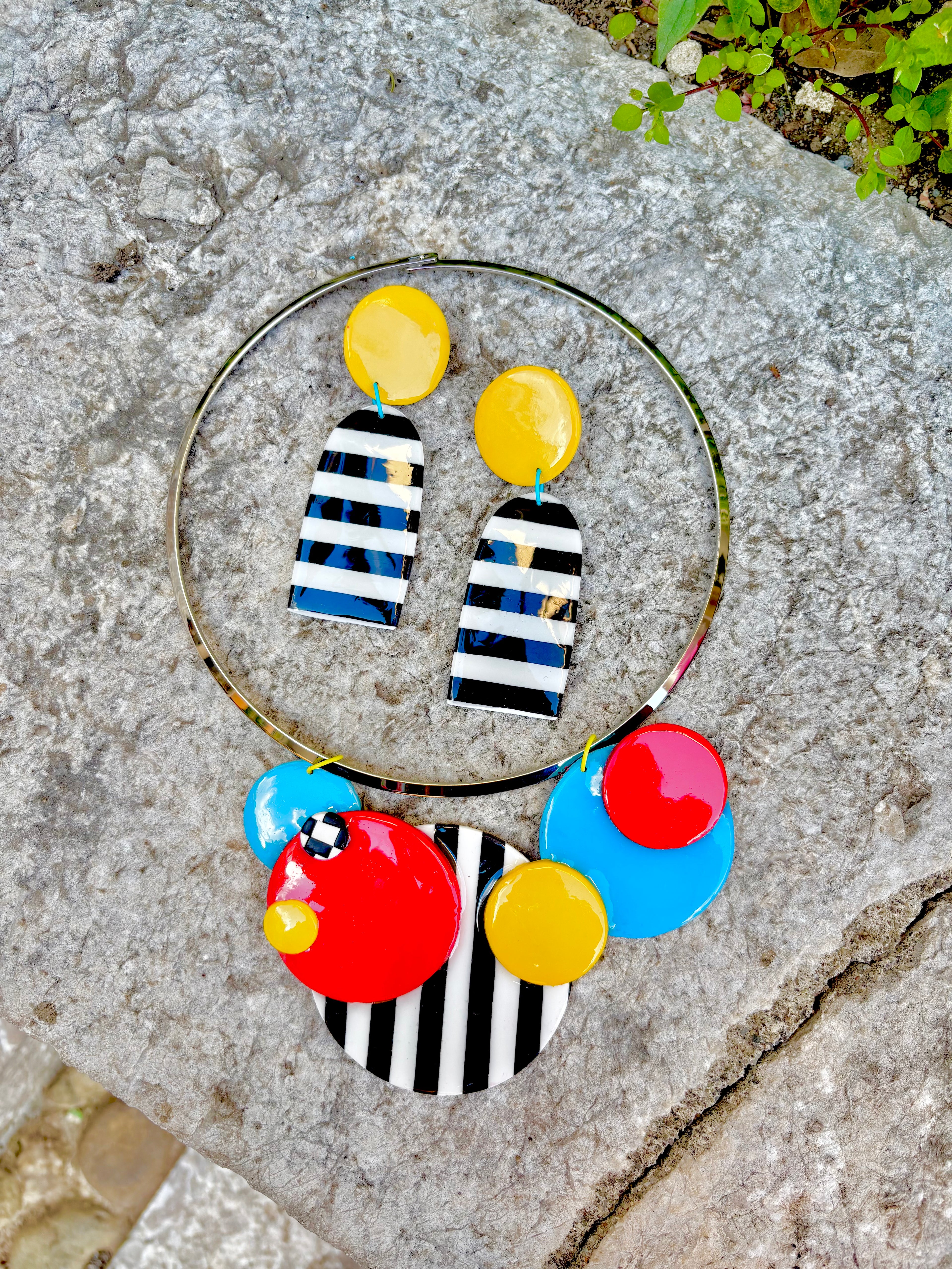 Pop art 80 set collana e orecchini