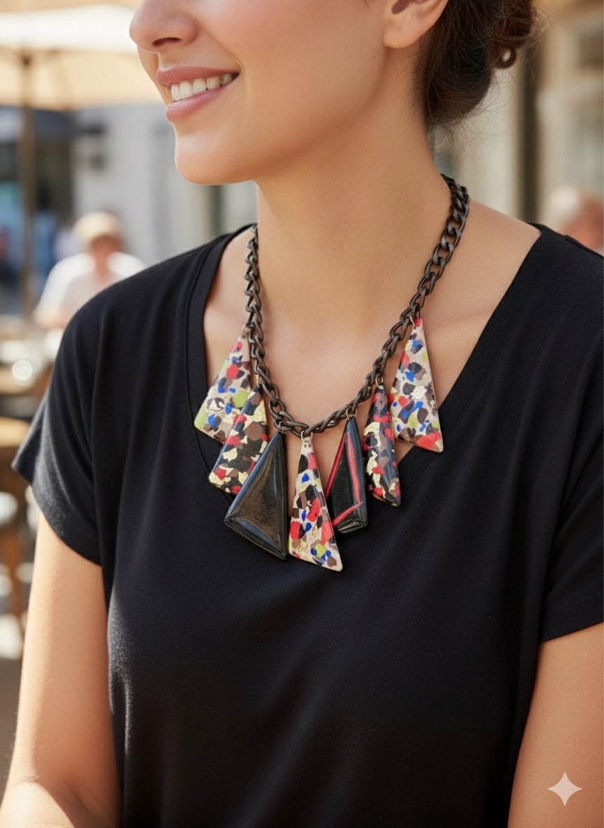 Collana Animalier oro e nera