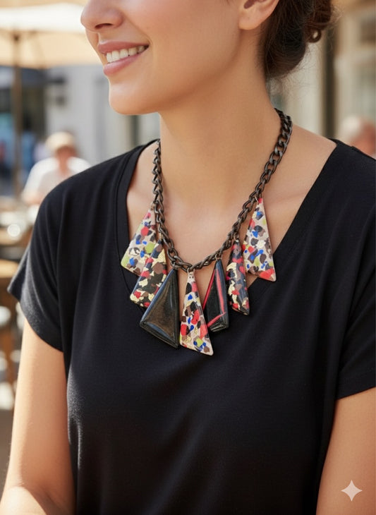 Collana Animalier oro e nera