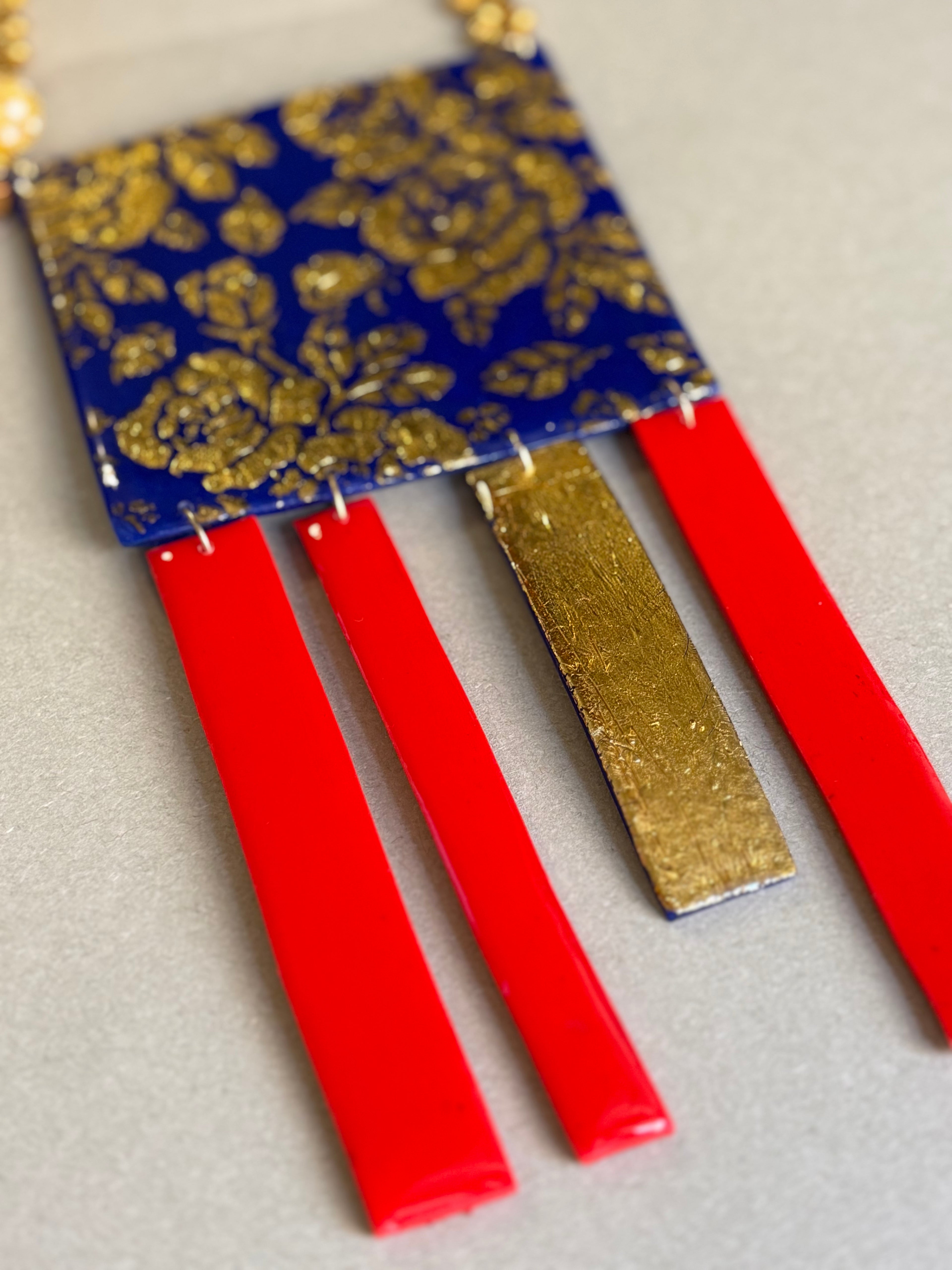 Collana Barocca Floreale con pendenti