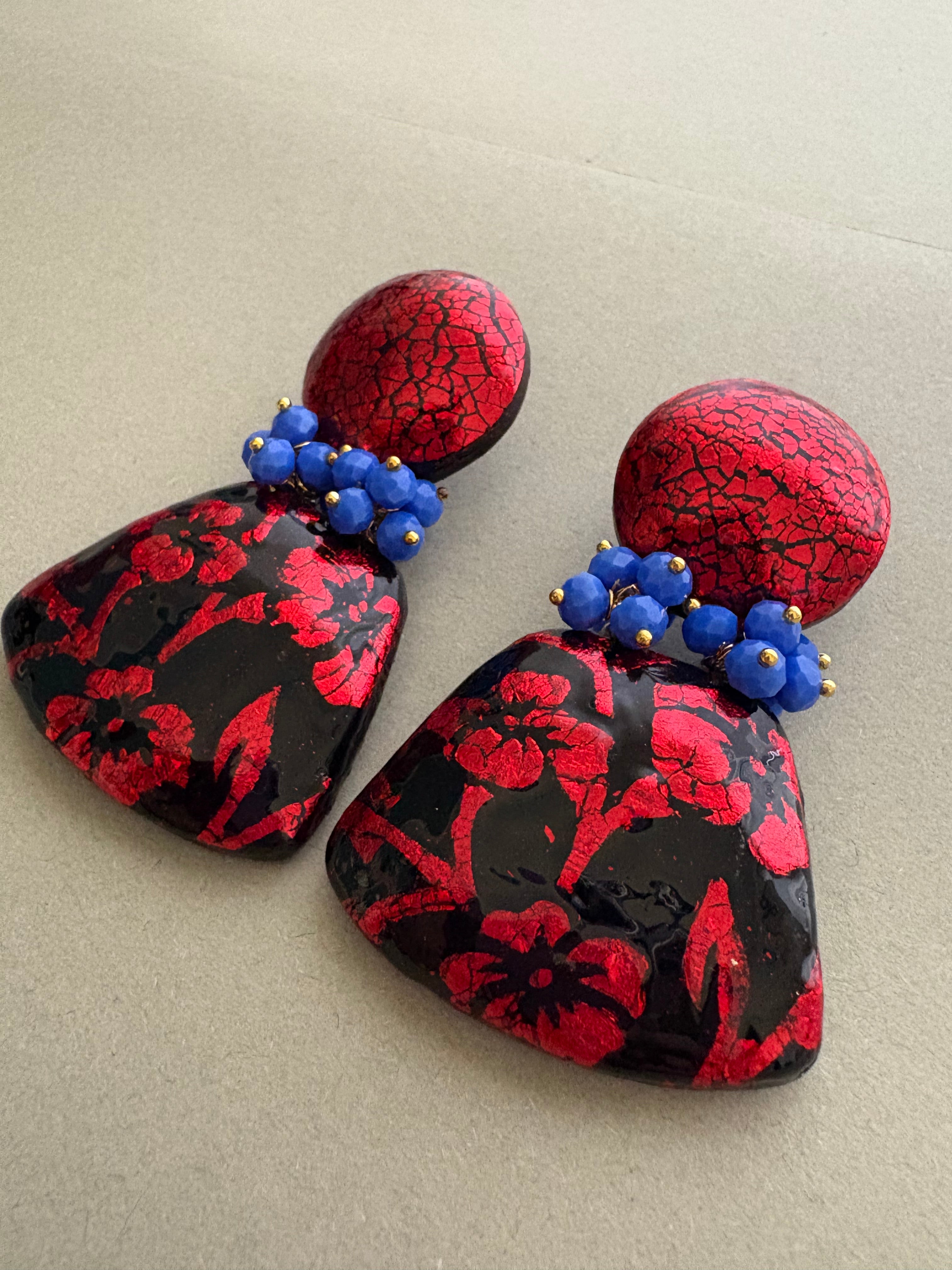 Orecchini Barocca Rouge et Noir