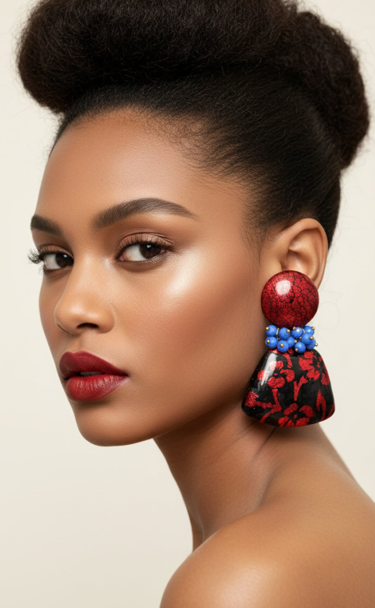 Orecchini Barocca Rouge et Noir