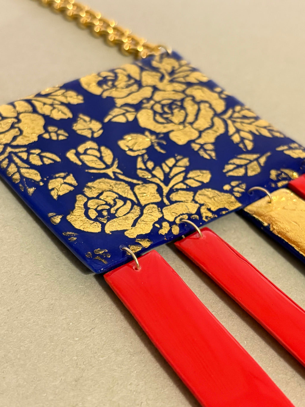 Collana Barocca Floreale con pendenti