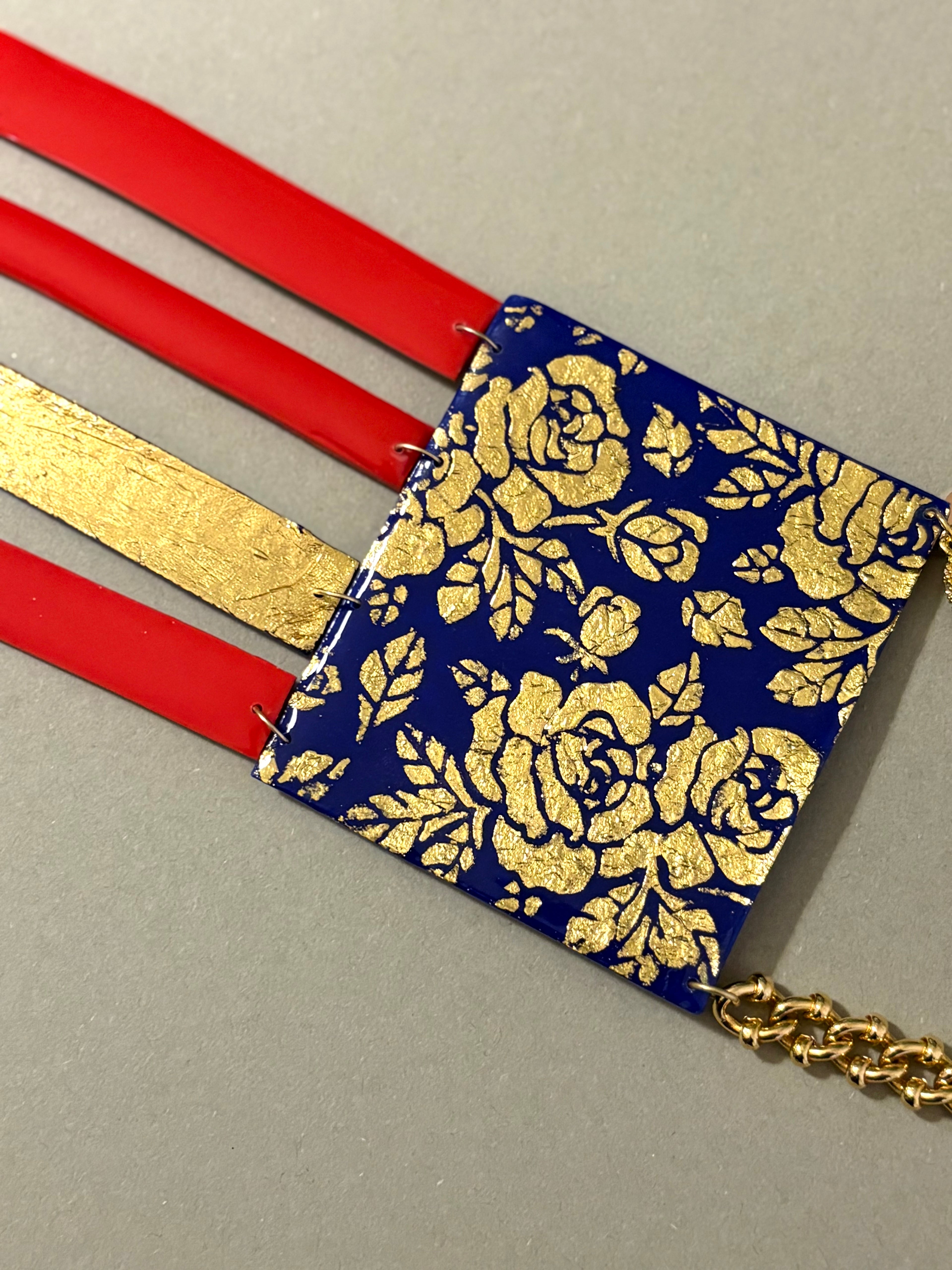 Collana Barocca Floreale con pendenti