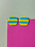 Orecchini Tondi gialli e blu