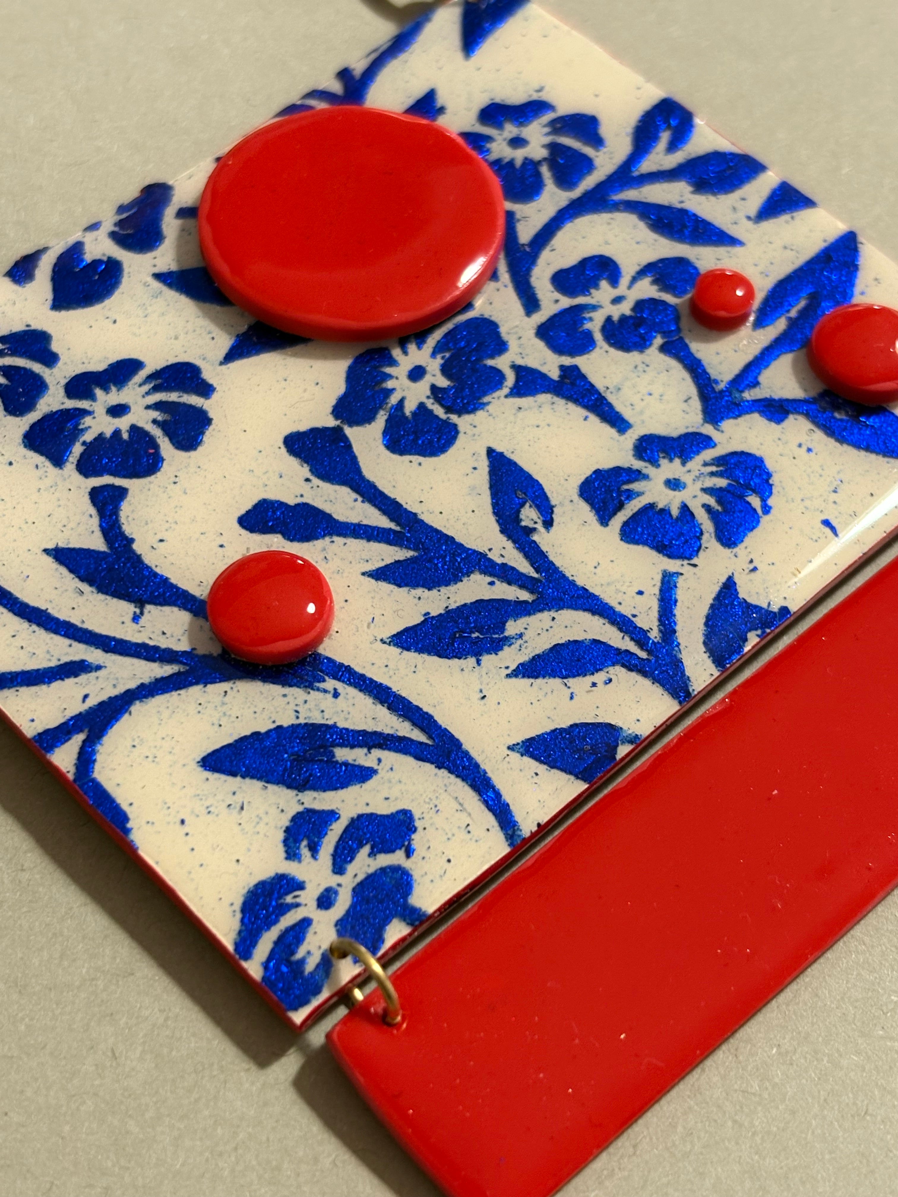 Collana flowers Avorio e Blu