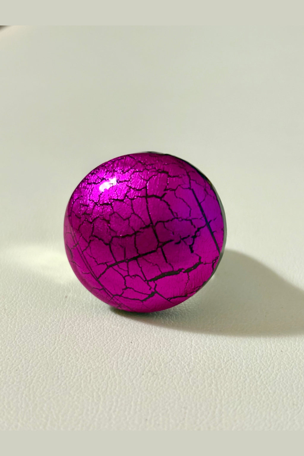 Anello Cracklè fucsia
