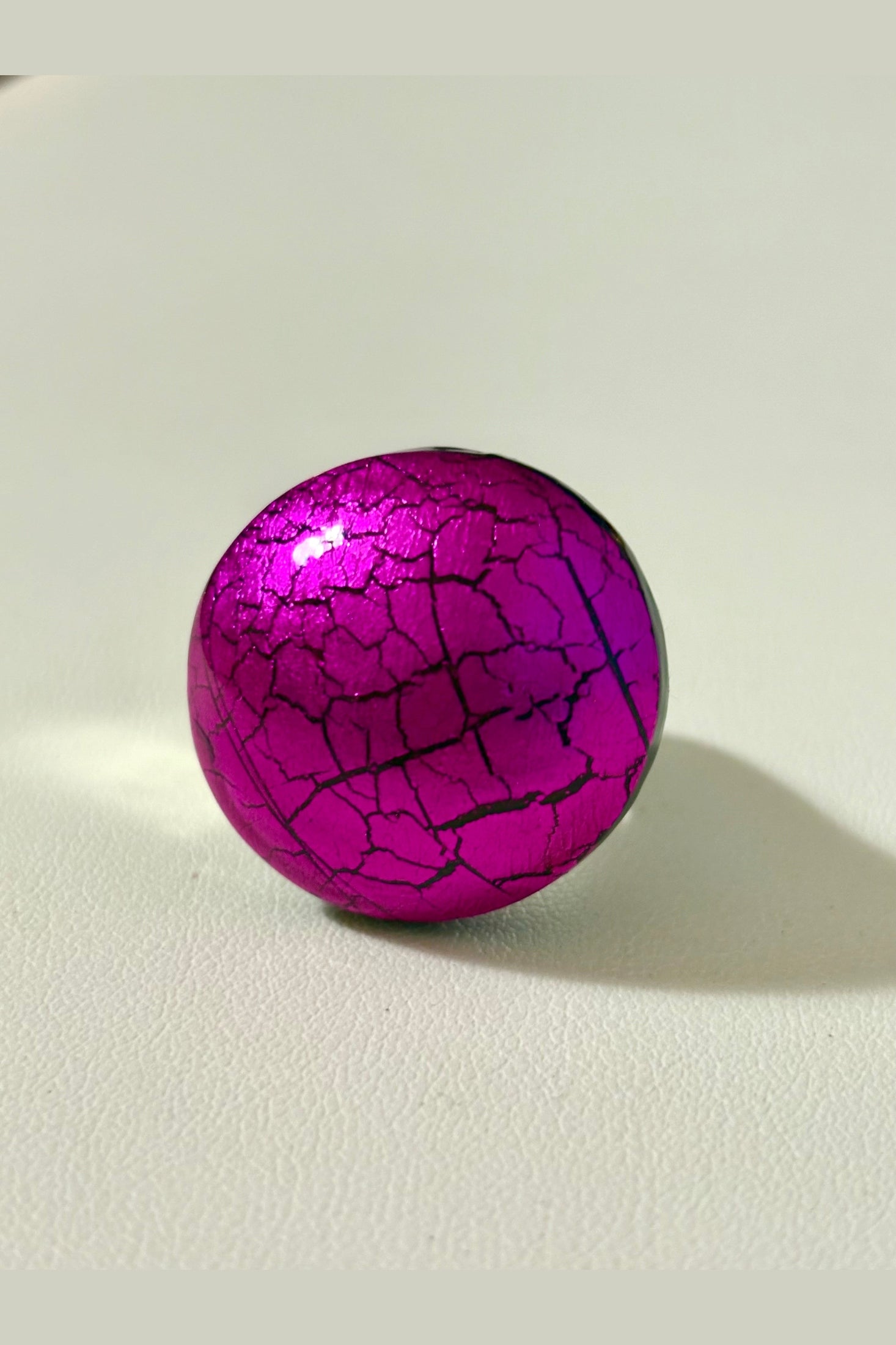 Anello Cracklè fucsia