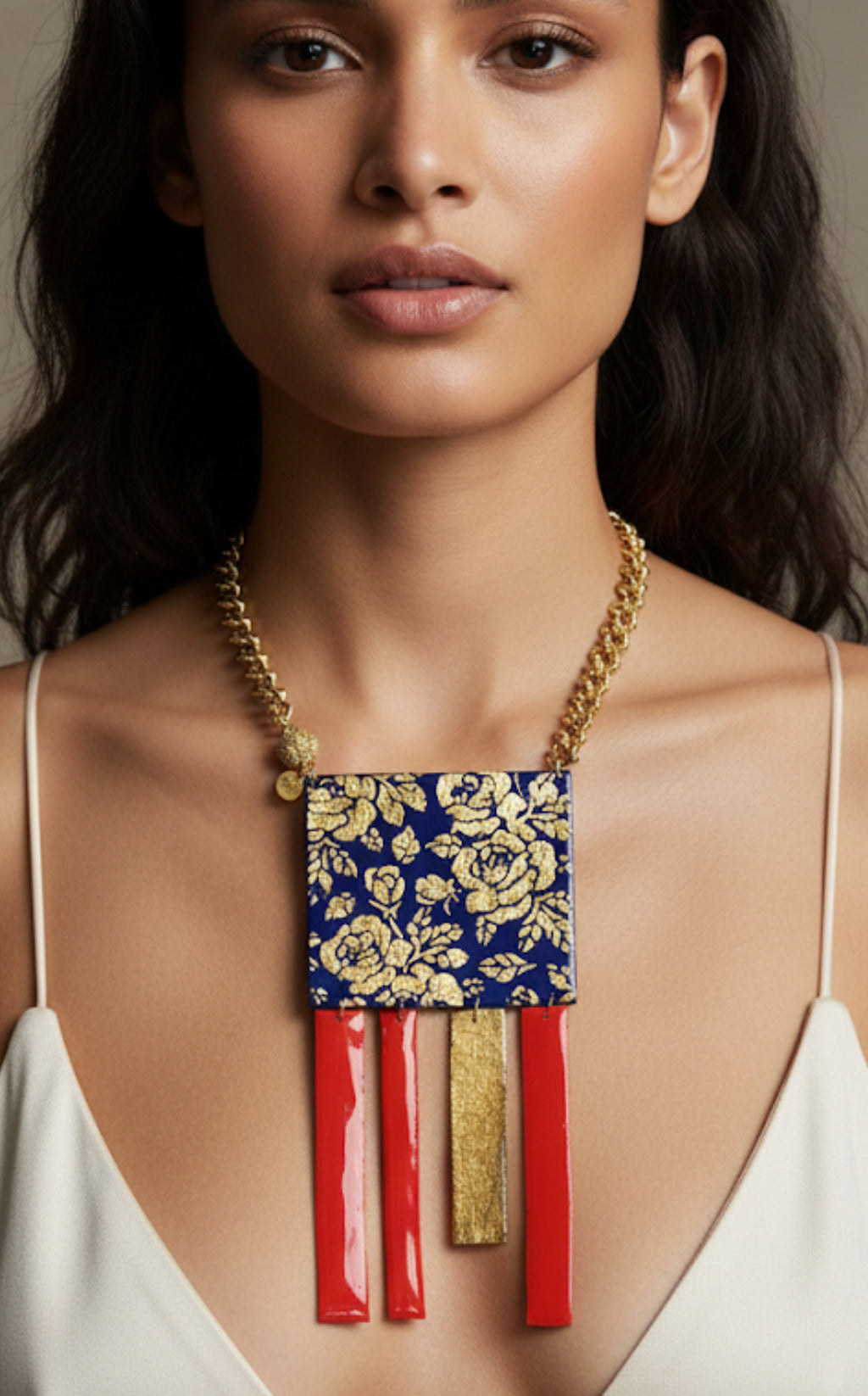 Collana Barocca Floreale con pendenti