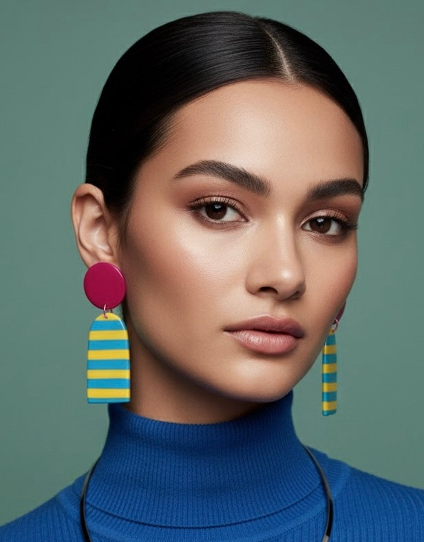 Pop Art 80 - set collana orecchini artigianali Bi.Q