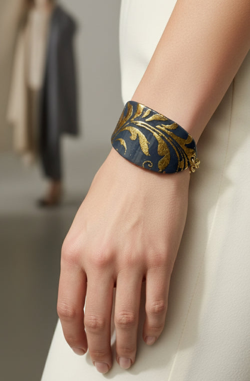 Bracciale Barocca grigio e oro