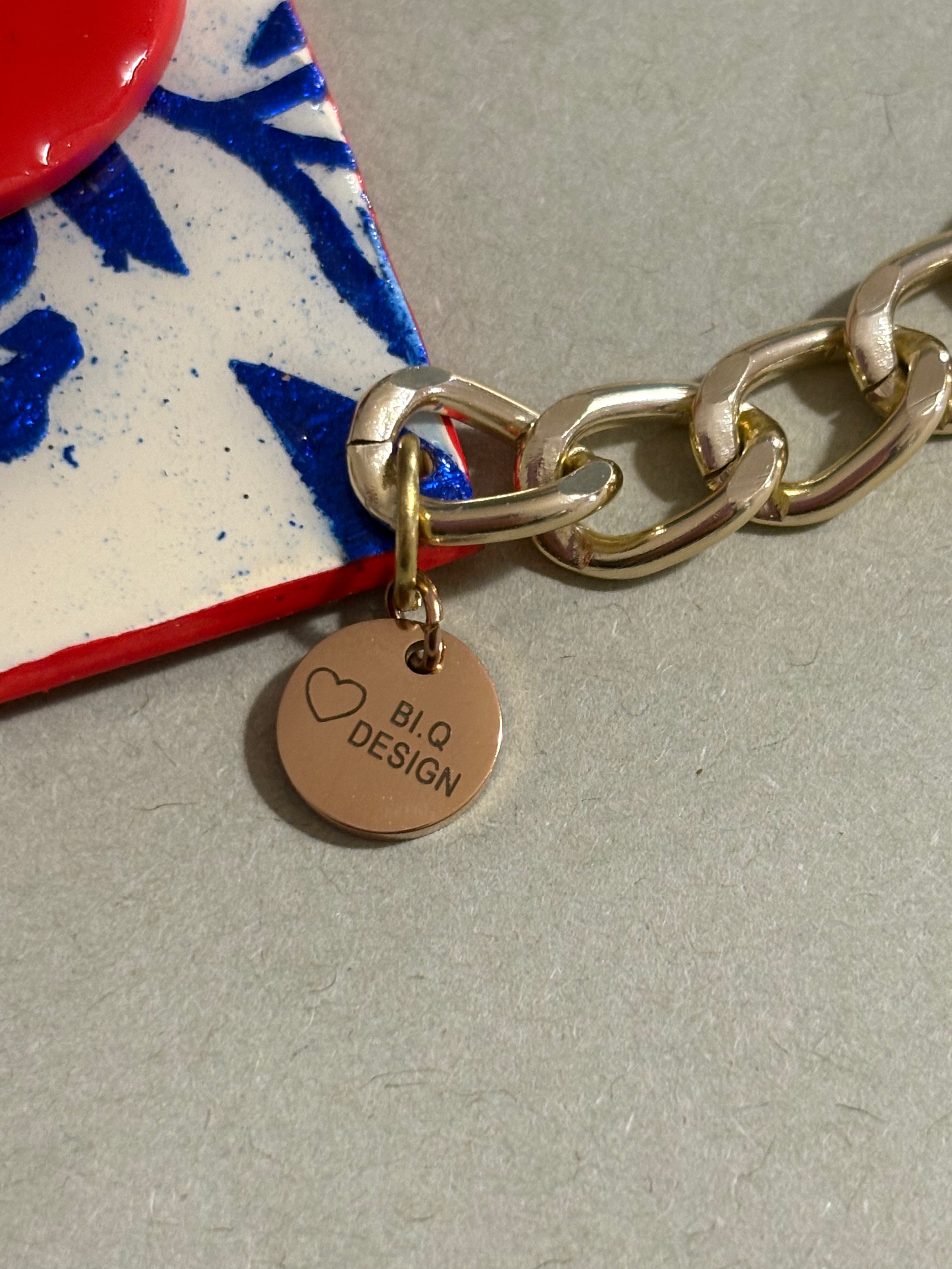 Collana flowers Avorio e Blu