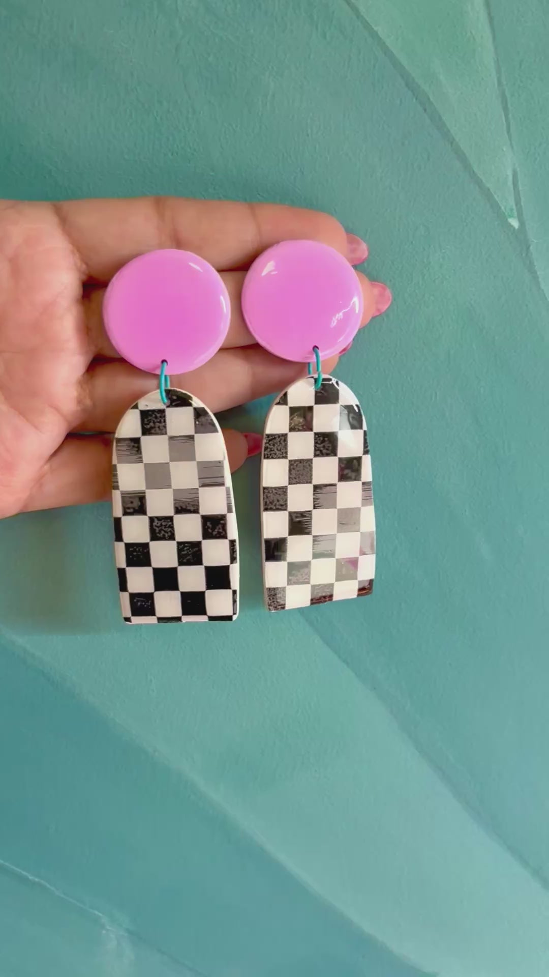 Orecchini Sveva a scacchi